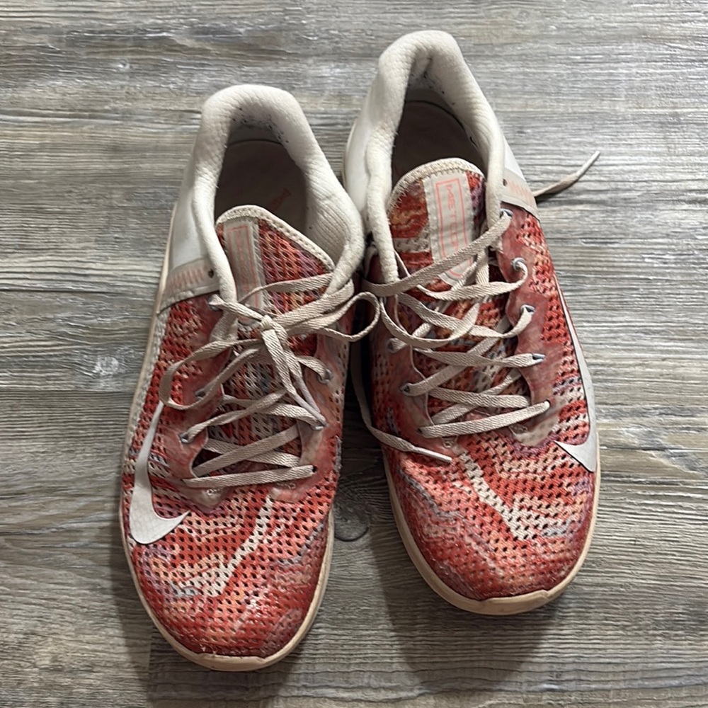 Nike Red and Cream Athletic Shoes